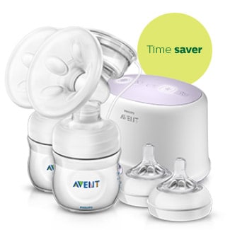 Comfort Double electric breast pump and nipples Philips Avent